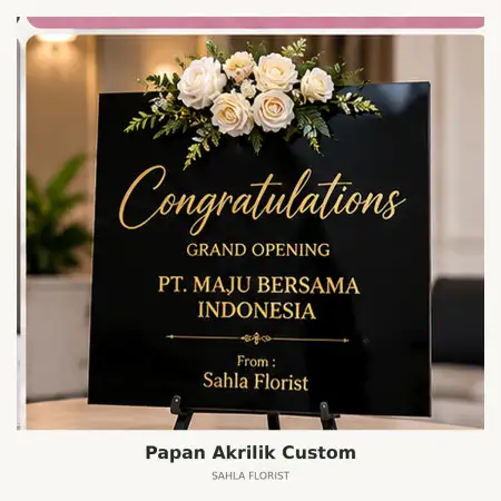 Papan Bunga Akrilik Kota Kasablanka